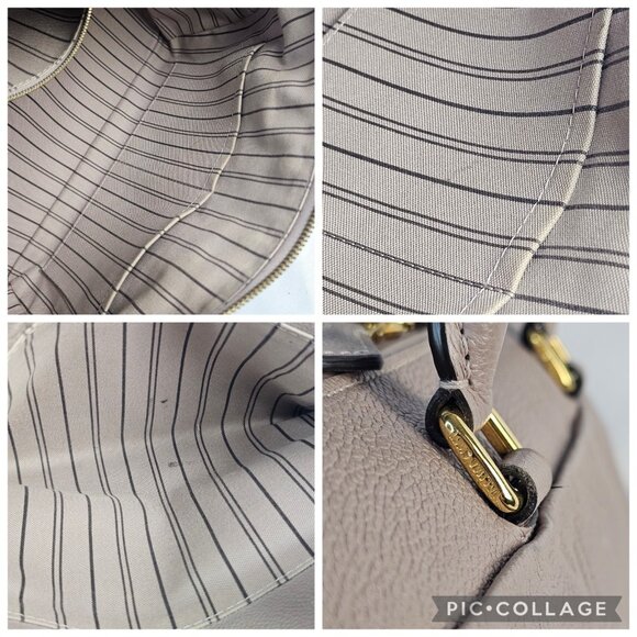 LOUIS VUITTON Speedy 30 NM Empreinte Leather Lilac Bag LV Monogram Shoulder - Picture 10 of 16